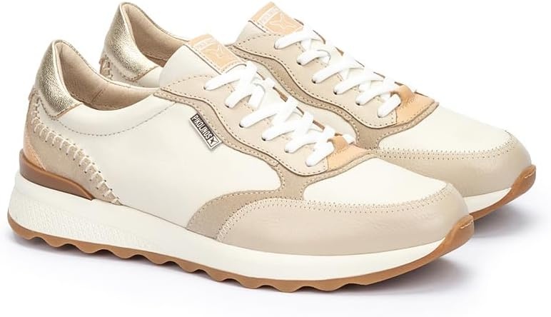 PIKOLINOS Womens Sneakers Leather Arrecife for Woman(Marfil)