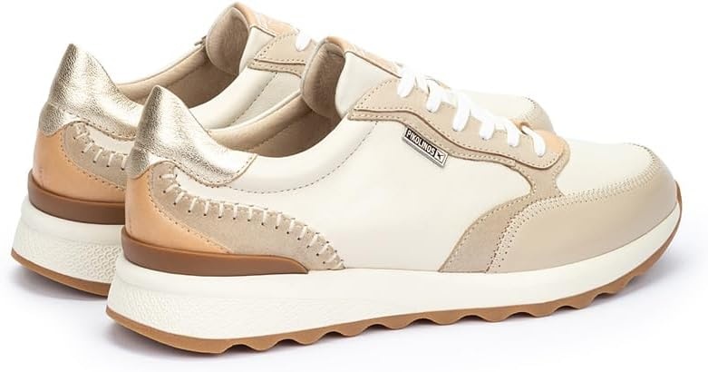 PIKOLINOS Womens Sneakers Leather Arrecife for Woman(Marfil)