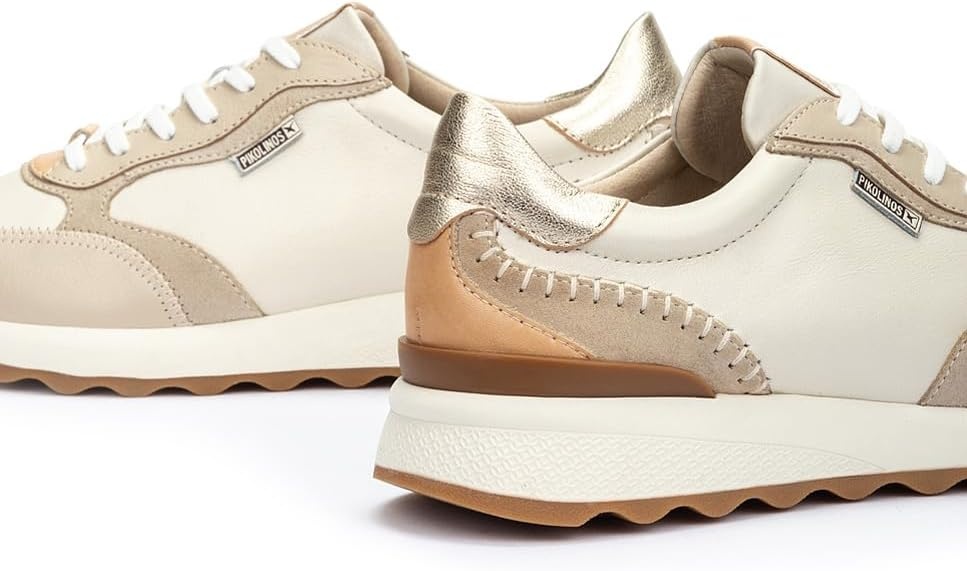 PIKOLINOS Womens Sneakers Leather Arrecife for Woman(Marfil)