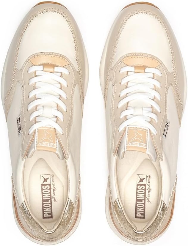 PIKOLINOS Womens Sneakers Leather Arrecife for Woman(Marfil)
