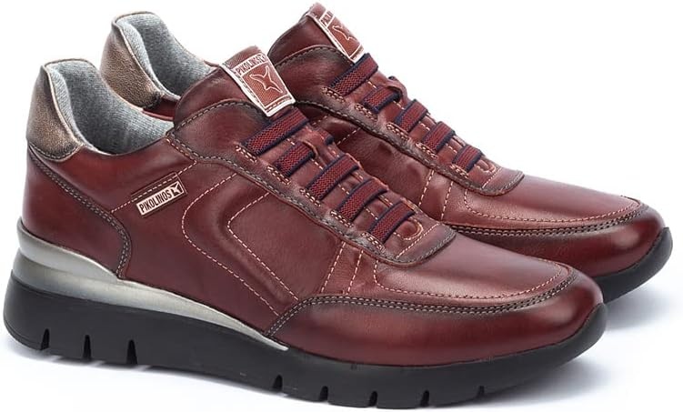 PIKOLINOS Cantabria Women’s Sneakers | Leather | Ultra-Light Sole | Extra Comfort | Removable Memory Foam Insole | Size UK 5-11(Orange Clay)