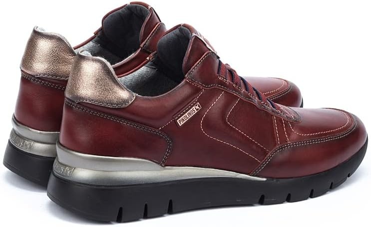 PIKOLINOS Cantabria Women’s Sneakers | Leather | Ultra-Light Sole | Extra Comfort | Removable Memory Foam Insole | Size UK 5-11(Orange Clay)