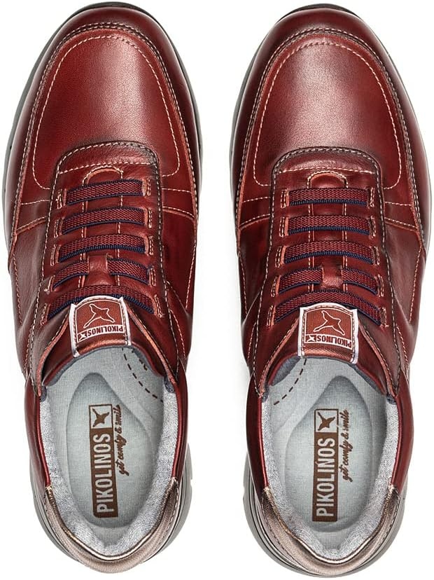 PIKOLINOS Cantabria Women’s Sneakers | Leather | Ultra-Light Sole | Extra Comfort | Removable Memory Foam Insole | Size UK 5-11(Orange Clay)