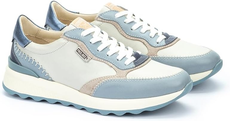 PIKOLINOS Womens Sneakers Leather Arrecife for Woman(Denim)