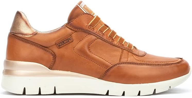 PIKOLINOS Cantabria Women’s Sneakers | Leather | Ultra-Light Sole | Extra Comfort | Removable Memory Foam Insole | Size UK 5-11(Brandy)