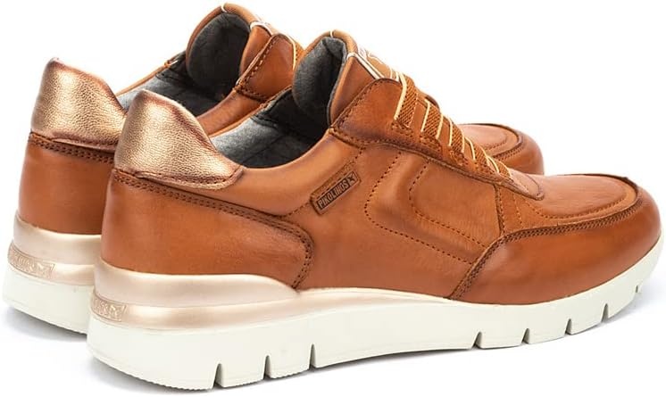 PIKOLINOS Cantabria Women’s Sneakers | Leather | Ultra-Light Sole | Extra Comfort | Removable Memory Foam Insole | Size UK 5-11(Brandy)