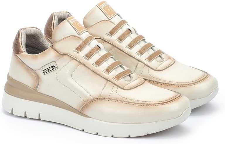 PIKOLINOS Cantabria Women’s Sneakers | Leather | Ultra-Light Sole | Extra Comfort | Removable Memory Foam Insole | Size UK 5-11(Nata)