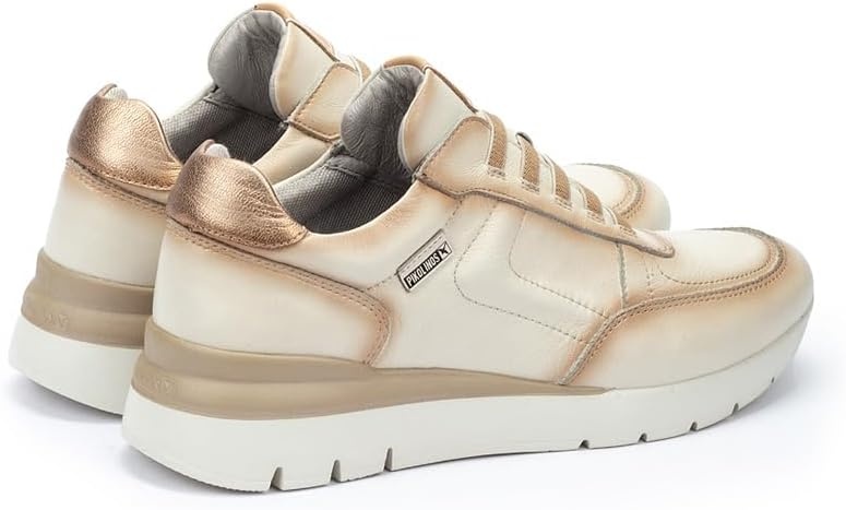 PIKOLINOS Cantabria Women’s Sneakers | Leather | Ultra-Light Sole | Extra Comfort | Removable Memory Foam Insole | Size UK 5-11(Nata)