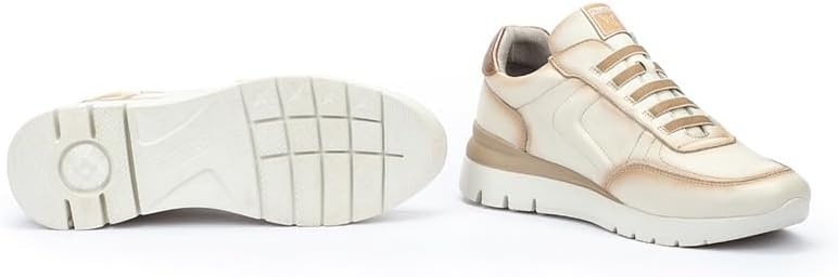 PIKOLINOS Cantabria Women’s Sneakers | Leather | Ultra-Light Sole | Extra Comfort | Removable Memory Foam Insole | Size UK 5-11(Nata)