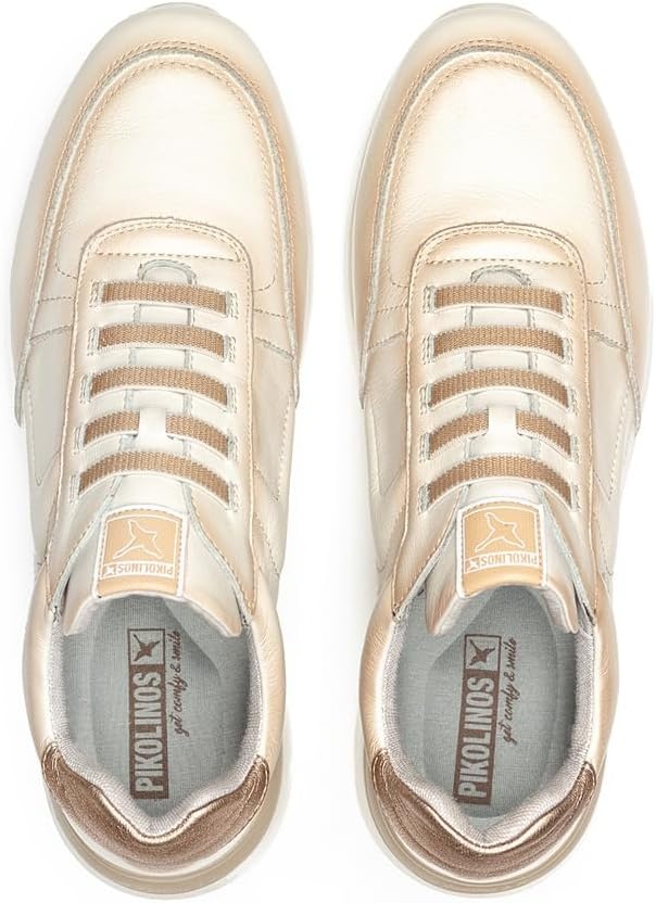 PIKOLINOS Cantabria Women’s Sneakers | Leather | Ultra-Light Sole | Extra Comfort | Removable Memory Foam Insole | Size UK 5-11(Nata)