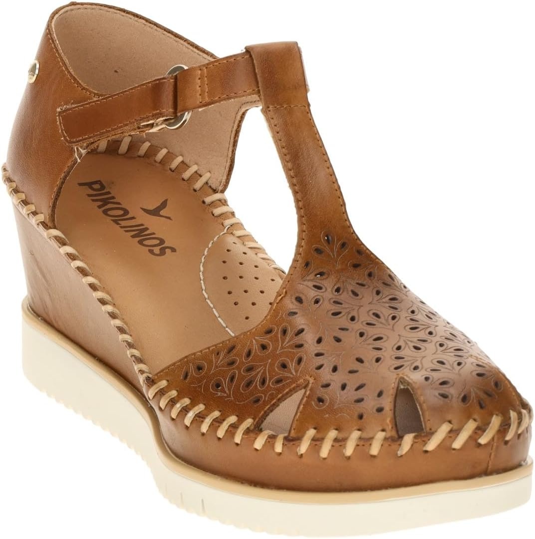 PIKOLINOS Wedge sandals Leather Aguadulce for Woman(Brandy)