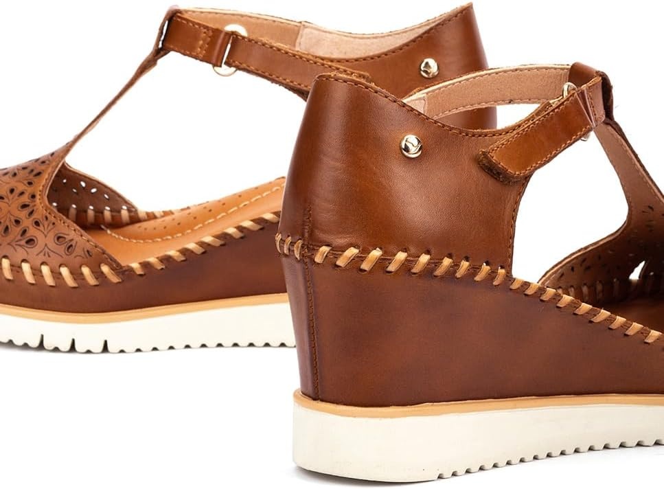 PIKOLINOS Wedge sandals Leather Aguadulce for Woman(Brandy)