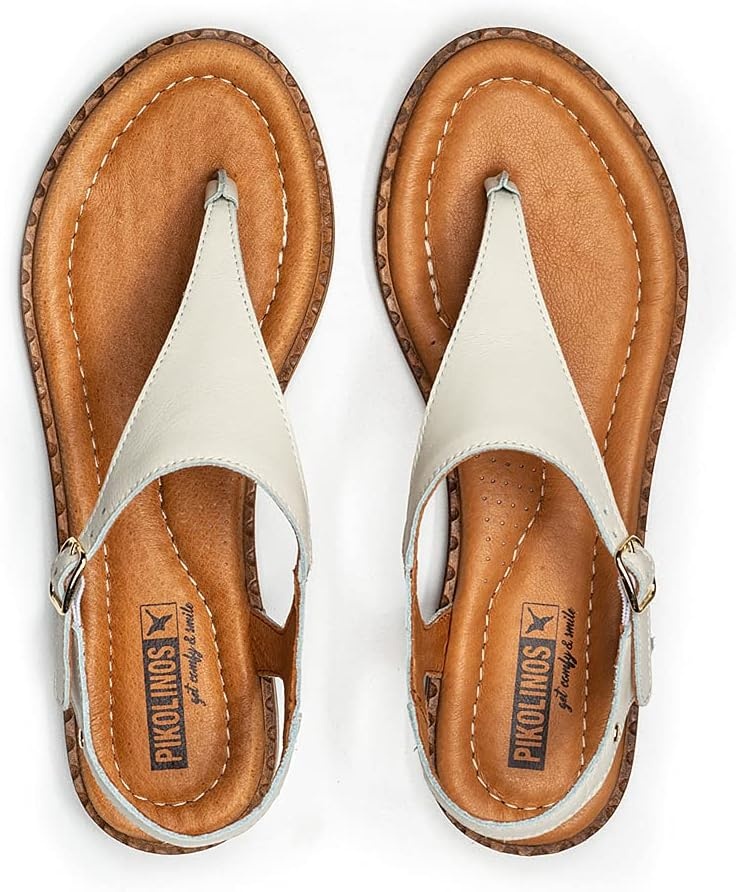 PIKOLINOS Flat Sandals Leather Algar for Woman(Nata)