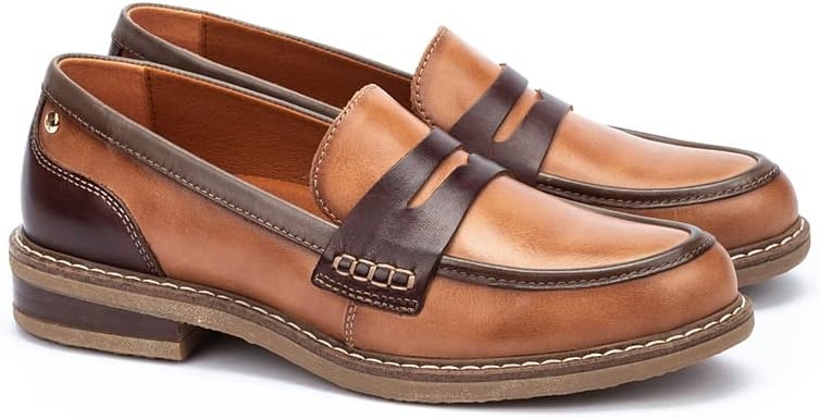 PIKOLINOS Aldaya W8J-3541 Women’s Loafers – Premium Calfskin Leather Slip-On – Lightweight Comfort, Removable Insole, Medium & Wide Width Ergonomic Everyday Support(Terracota)