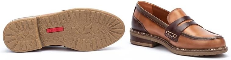 PIKOLINOS Aldaya W8J-3541 Women’s Loafers – Premium Calfskin Leather Slip-On – Lightweight Comfort, Removable Insole, Medium & Wide Width Ergonomic Everyday Support(Terracota)