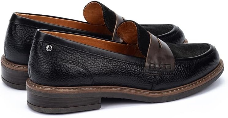 PIKOLINOS Aldaya W8J-3541 Women’s Loafers – Premium Calfskin Leather Slip-On – Lightweight Comfort, Removable Insole, Medium & Wide Width Ergonomic Everyday Support(Night)