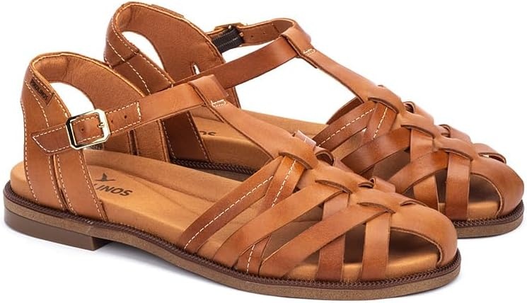PIKOLINOS Flat sandals Leather Navia for Woman(Brandy)