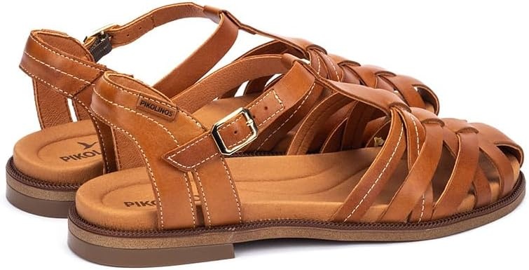 PIKOLINOS Flat sandals Leather Navia for Woman(Brandy)
