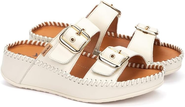 PIKOLINOS womens Pikolinos Wedge Sandals Leather Marina for Woman Color Nata(Nata)