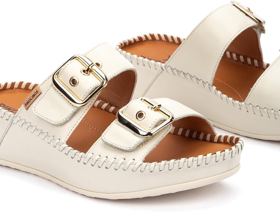 PIKOLINOS womens Pikolinos Wedge Sandals Leather Marina for Woman Color Nata(Nata)