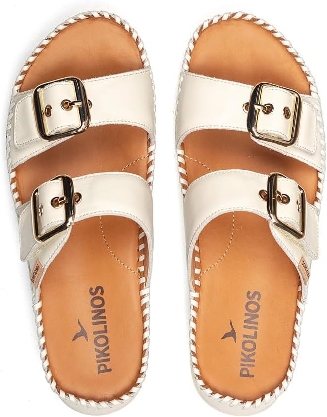 PIKOLINOS womens Pikolinos Wedge Sandals Leather Marina for Woman Color Nata(Nata)