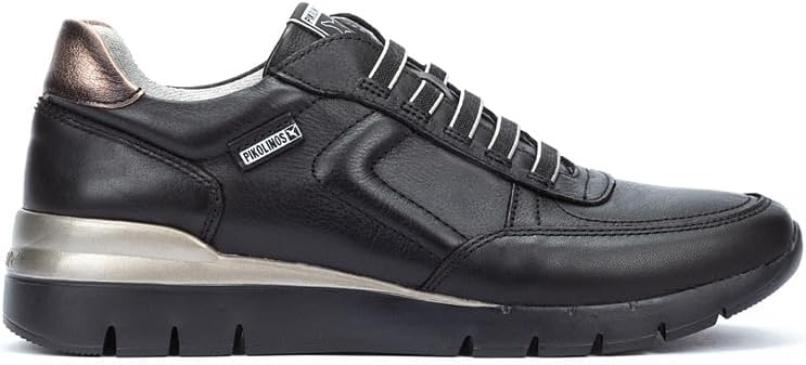 PIKOLINOS Cantabria Women’s Sneakers | Leather | Ultra-Light Sole | Extra Comfort | Removable Memory Foam Insole | Size UK 5-11(Black)