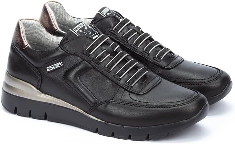 PIKOLINOS Cantabria Women’s Sneakers | Leather | Ultra-Light Sole | Extra Comfort | Removable Memory Foam Insole | Size UK 5-11(Black)