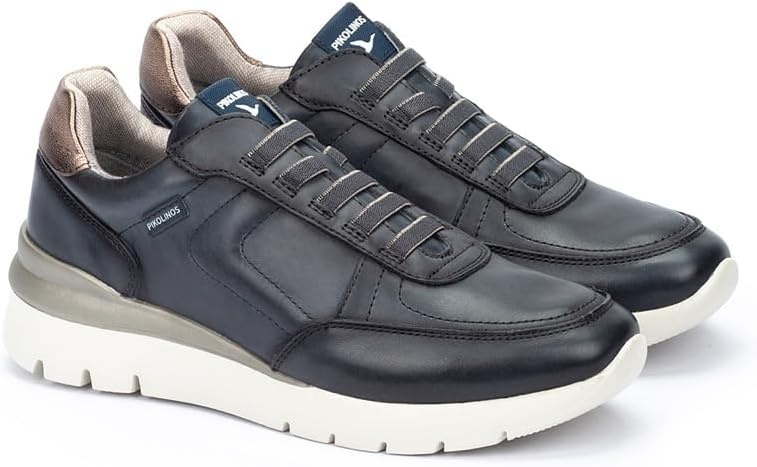 PIKOLINOS Cantabria Women’s Sneakers | Leather | Ultra-Light Sole | Extra Comfort | Removable Memory Foam Insole | Size UK 5-11(Ocean)