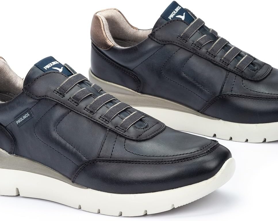 PIKOLINOS Cantabria Women’s Sneakers | Leather | Ultra-Light Sole | Extra Comfort | Removable Memory Foam Insole | Size UK 5-11(Ocean)