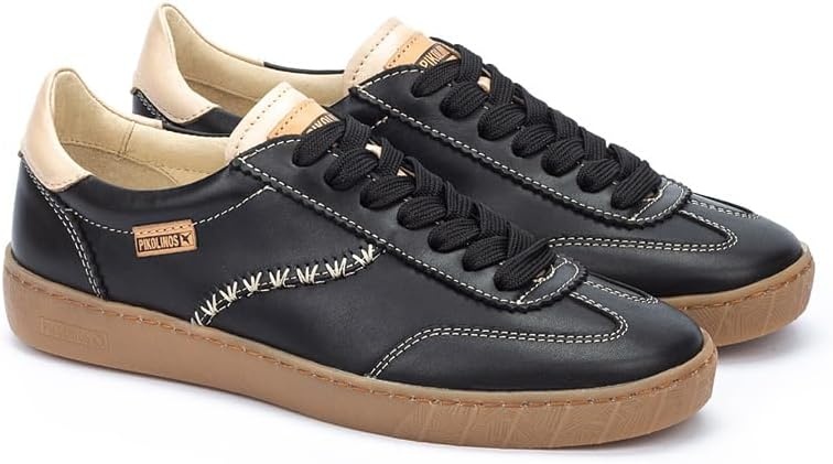 Pikolinos Womens Pikolinos Sneakers Leather Lanzarote for Woman Color Black(Black)