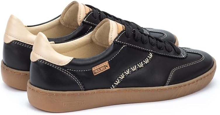 Pikolinos Womens Pikolinos Sneakers Leather Lanzarote for Woman Color Black(Black)
