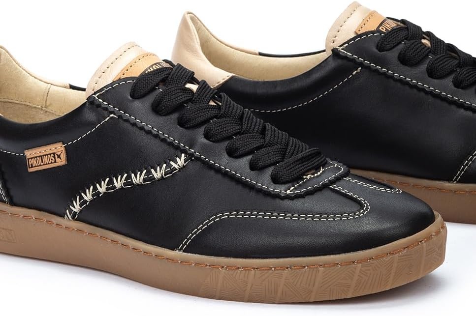 Pikolinos Womens Pikolinos Sneakers Leather Lanzarote for Woman Color Black(Black)