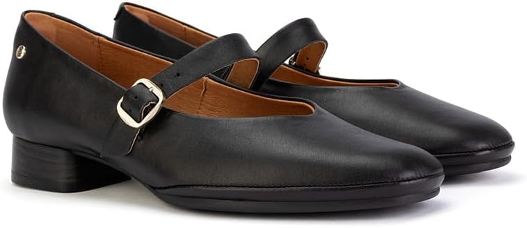 Pikolinos Womens Pikolinos Heels Leather Ubeda for Woman Color Black(Black)