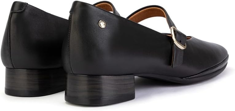 Pikolinos Womens Pikolinos Heels Leather Ubeda for Woman Color Black(Black)