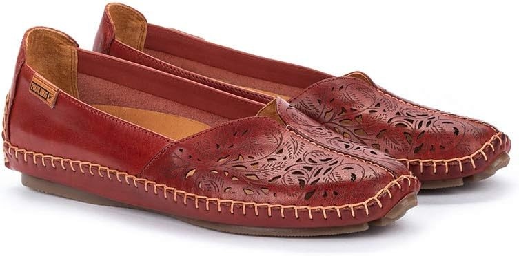 PIKOLINOS Jerez 578-4976 Women’s Slip-On Moccasins – Premium Calfskin Leather – Removable Cushioned Insole, Flexible Sole, Lightweight Everyday Comfort(Sandia)